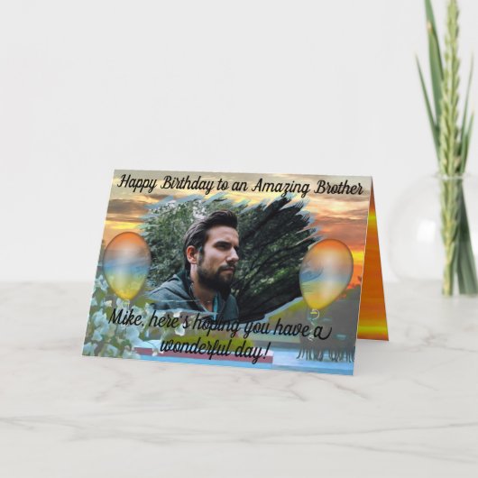 Geburtstag Bruder Sonnenuntergang 2295 Karte (Vorderseite)