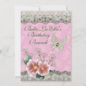 Geburtstag Brunch Mütter Tag Mittagessen Einladung (Rückseite)