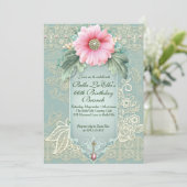 Geburtstag Brunch Mütter Tag Mittagessen Einladung (Stehend Vorderseite)