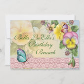 Geburtstag Brunch Mütter Tag Mittagessen Einladung (Rückseite)