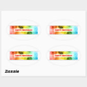 Geburtstag (Buch) Ovaler Aufkleber (Blatt)