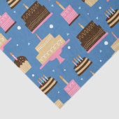 Geburtstag Cake Muster Individuelle Name + Gruß Fo Seidenpapier (Detail)