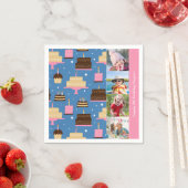 Geburtstag Cake Muster Individuelle Name + Gruß Fo Serviette (Beispiel)