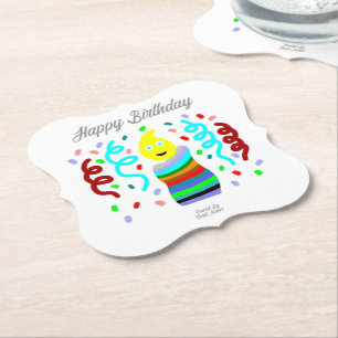 Geburtstag Candle Greetings Bracket Paper Unterset Untersetzer
