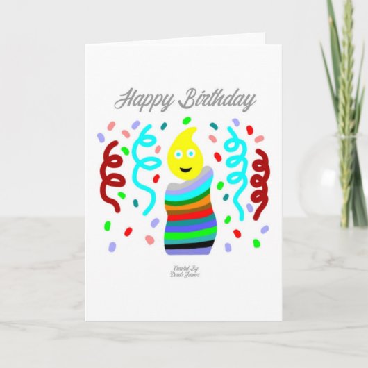 Geburtstag Candle Gruß Standard Grußkarte Dankeskarte (Vorderseite)