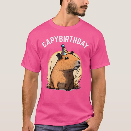 Geburtstag Capybara T-Shirt (Vorderseite)