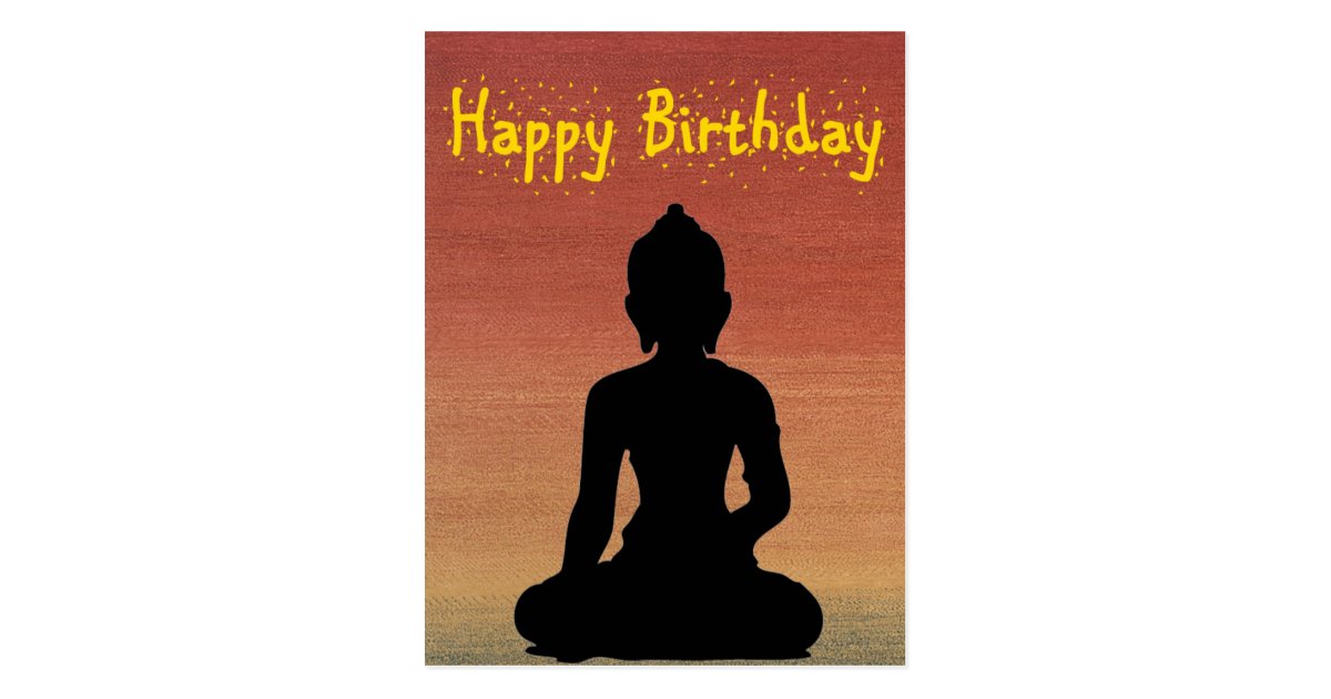 Geburtstag card_Buddha2 Postkarte Zazzle.de