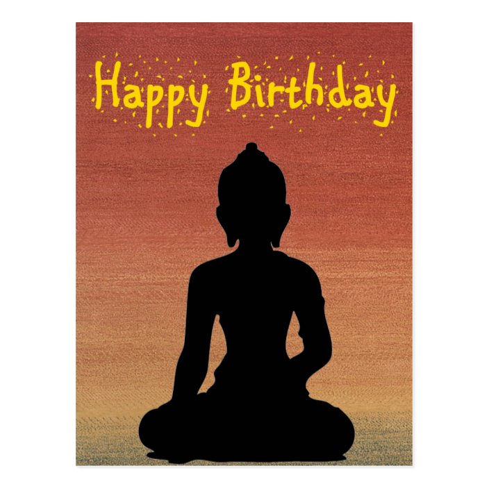 Geburtstag card_Buddha2 Postkarte Zazzle.de