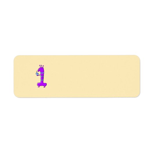 Geburtstag. Cartoon auf Lila. (Vorne)