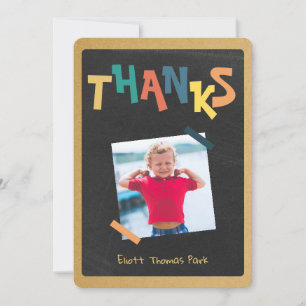 Geburtstag Cartoon Dank Chalkboard Foto Dankeskarte