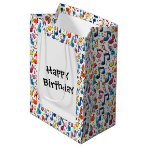Geburtstag Cartoon Musikalische Bemerkungen Mittlere Geschenktüte