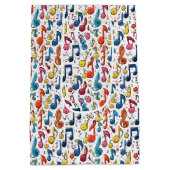 Geburtstag Cartoon Musikalische Bemerkungen Mittlere Geschenktüte (Rückseite)