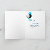 Geburtstag Champagne und Kuchen Karte (Innenseite)