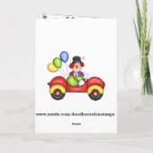 Geburtstag Clownkarte Karte (Rückseite)
