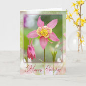 Geburtstag Columbine Karte (Gelbe Blume)