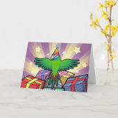 Geburtstag Conure/Lorikeet/Papagei Karte (Gelbe Blume)