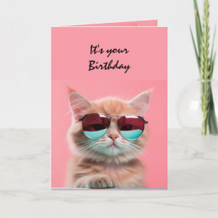 Geburtstag Cool Klasse Kitten Cat Fun Spaß Karte