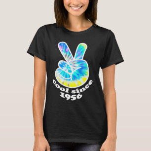 Geburtstag Cool seit 1956 Gefärbte Krawatte Friede T-Shirt