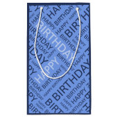 Geburtstag coole Blues individuelle Name Kleine Geschenktüte (Rückseite)