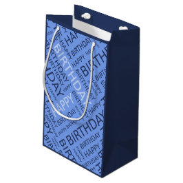 Geburtstag coole Blues individuelle Name Kleine Geschenktüte