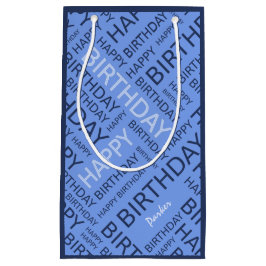 Geburtstag coole Blues individuelle Name Kleine Geschenktüte