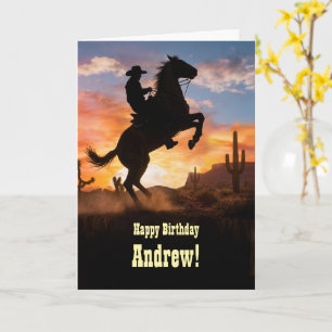 Geburtstag Country Western Personalisierter Name Karte