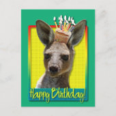 Geburtstag Cupcake - Kangaroo Postkarte (Vorderseite)