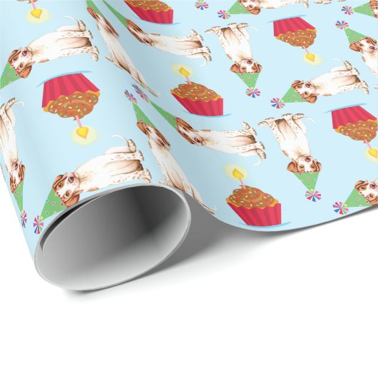 Geburtstag Cupcake Pointer Geschenkpapier (Rolleneckpunkt)