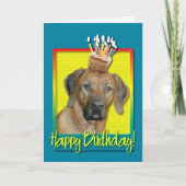 Geburtstag Cupcake - Rhodesian Ridgeback Karte (Vorderseite)
