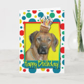Geburtstag Cupcake - Rhodesian Ridgeback Karte (Vorderseite)