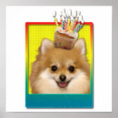 Geburtstag Cupcake - Spitz Poster (Vorne)