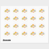 Geburtstag Cupcake Stickers (Blatt)