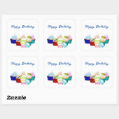 Geburtstag Cupcake Stickers (Blatt)