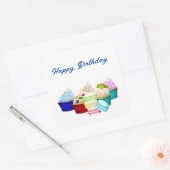Geburtstag Cupcake Stickers (Umschlag)