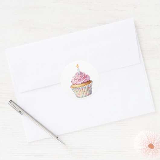 Geburtstag Cupcake Stickers (Umschlag)