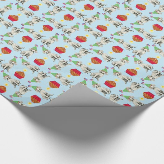 Geburtstag Cupcake Weimaraner Umpackpapier Geschenkpapier (Ecke)