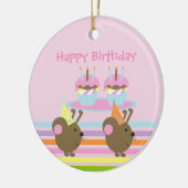 Geburtstag Cupcakes Party Mäuse Ornament (Links)