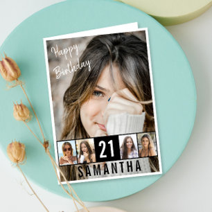 Geburtstag Custom Foto Collage Karte