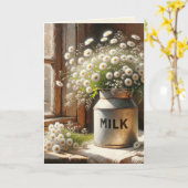 Geburtstag Daisy Bouquet in Milk Can Karte (Gelbe Blume)