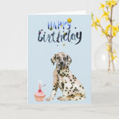 Geburtstag Dalformation Puppy Niedlich Karte (Gelbe Blume)
