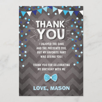 Geburtstag Danke, Card Junge One Navy Blue Bowtie Einladung
