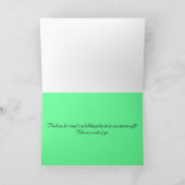 Geburtstag Danke, Green Cupcake Karte (Innenseite)