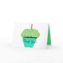 Geburtstag Danke, Green Cupcake