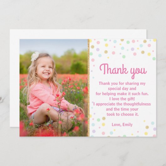 Geburtstag danken Ihnen Dankeskarte (Vorne/Hinten)