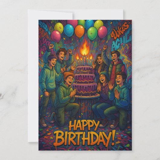 Geburtstag. Dankeskarte (Vorderseite)