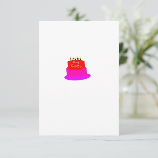 Geburtstag! Dankeskarte (Stehend Vorderseite)