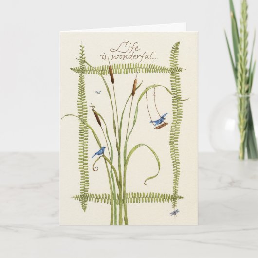 Geburtstag/das Leben ist wunderbar Karte (Vorderseite)