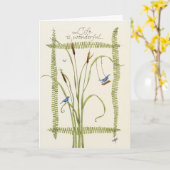 Geburtstag/das Leben ist wunderbar Karte (Gelbe Blume)