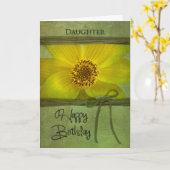 GEBURTSTAG - DAUGHTER - GELBTER TAG KARTE (Gelbe Blume)