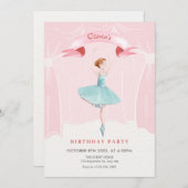 Geburtstag der Ballerina Einladung (Vorne/Hinten)